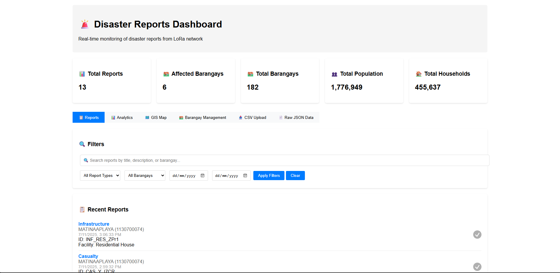 Disaster Report Dashboard